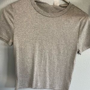 Gray Crop Top